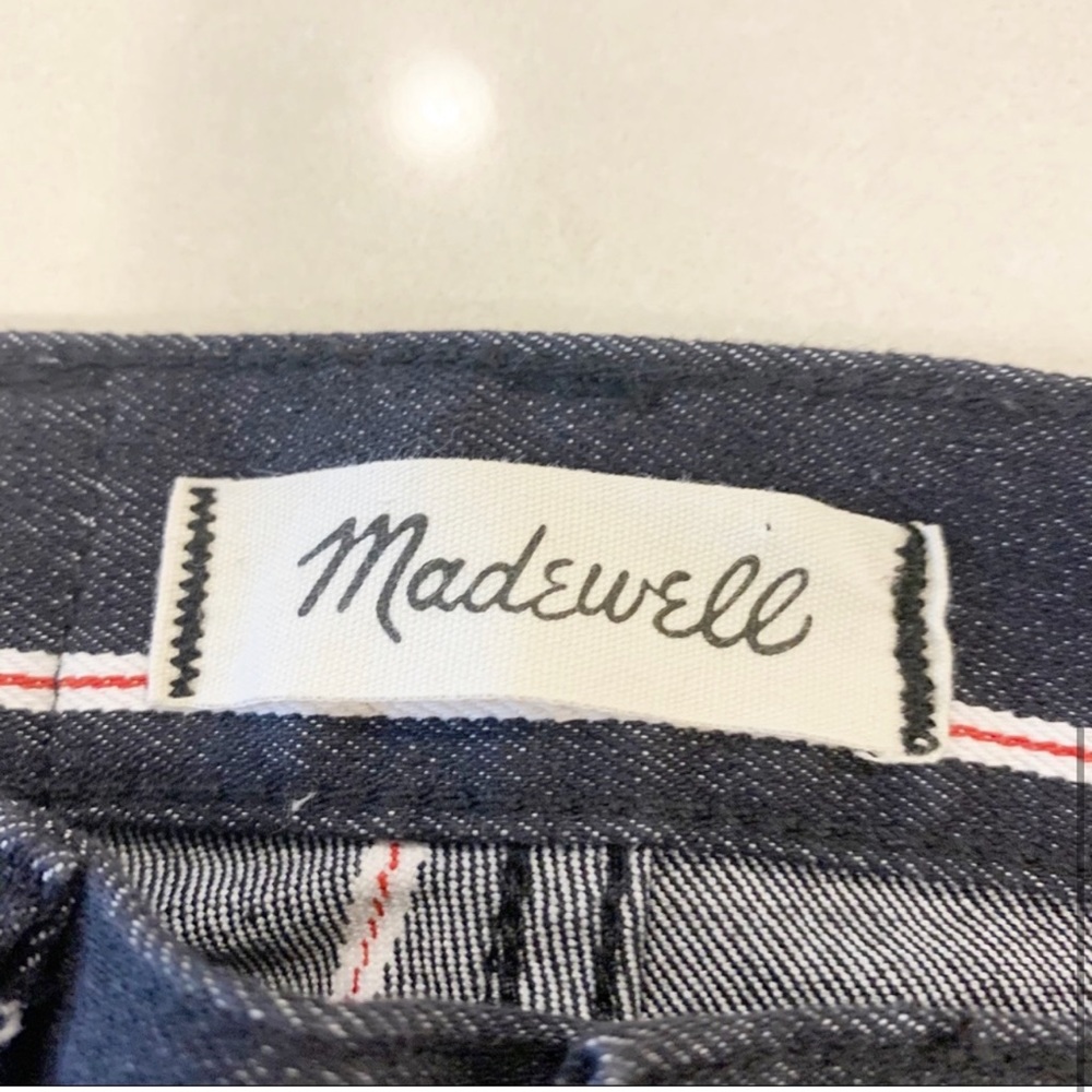 Madewell Black and White Striped Boot Cut Jeans - Picture 7 of 8